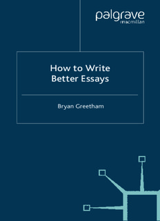 How to Write Better Essays